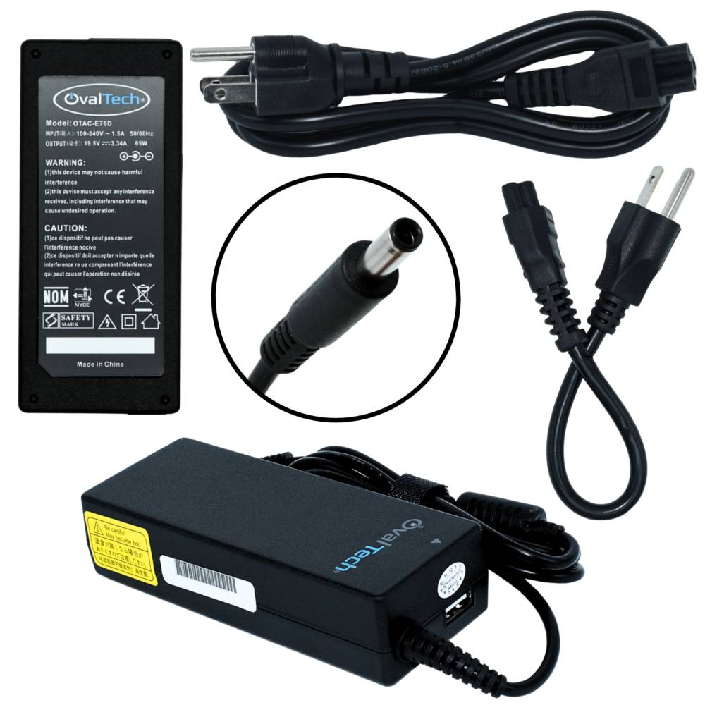 Adaptador / Cargador de corriente para Laptop OTAC-E76D OVALTECH de 65W 19.5V/3.34A C/Blíster + USB - Adaptador / Cargador de corriente para Laptop OTAC-E76D OVALTECH de 65W 19.5V/3.34A C/Blíster + USB -